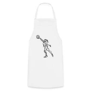 Volleyball player - Cooking Apron - white - Front - AI Model Male 185 dark (185cm)