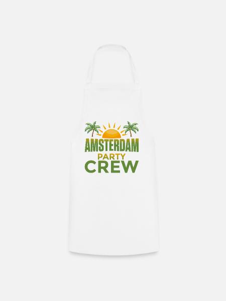 Amsterdam Party Crew - Kochschürze - Weiß