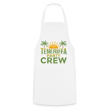 Teneriffa Party Crew - Kochschürze - Weiß - Vorne - AI Model Male 185 dark (185cm)