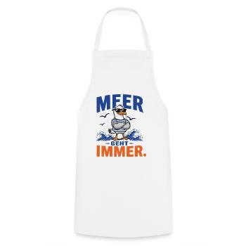 Möwe Meer Geht Immer Shirt - Kochschürze - Weiß - Vorne - AI Model Male 185 dark (185cm)
