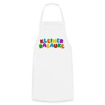 Kleiner Rabauke - bunte Typo - Kochschürze - Weiß - Vorne - AI Model Male 185 dark (185cm)