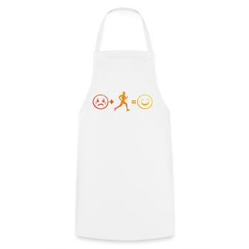 Gift idea for an athlete with marathon running - Cooking Apron - white - Front - AI Model Male 185 dark (185cm)