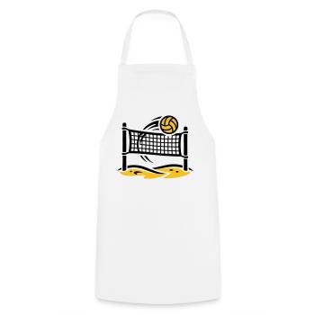Filet de beach-volley-ball Tournoi du club de sports de plage - Tablier de cuisine - blanc - Devant - AI Model Male 185 dark (185cm)