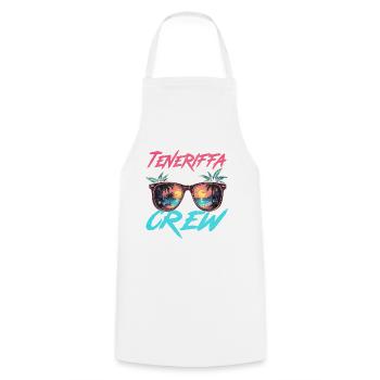 Teneriffa Party Crew - Kochschürze - Weiß - Vorne - AI Model Male 185 dark (185cm)