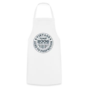 Édition limitée cadeau d’anniversaire de juin 2006 - Tablier de cuisine - blanc - Devant - AI Model Male 185 dark (185cm)