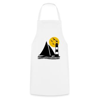 Sail - Cooking Apron - white - Front - AI Model Male 185 dark (185cm)