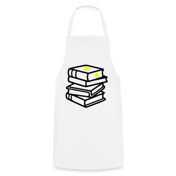 Bücherstapel Stern Fantasy Lesen Buchclub - Kochschürze - Weiß - Vorne - AI Model Male 185 dark (185cm)