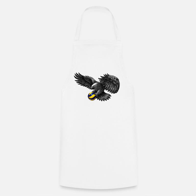Eagle with volleyball - Cooking Apron - white