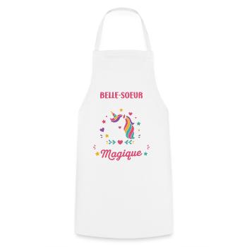 Belle-Soeur Licorne Magique - Tablier de cuisine - blanc - Devant - AI Model Male 185 dark (185cm)