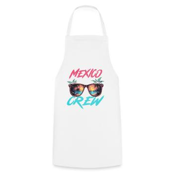 Mexiko Party Crew - Kochschürze - Weiß - Vorne - AI Model Male 185 dark (185cm)