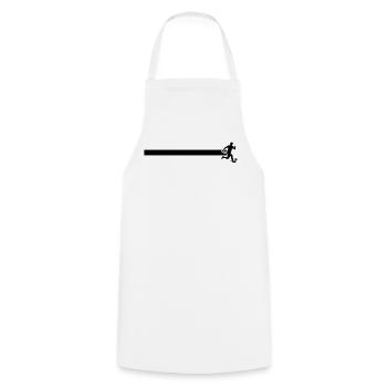 Ligne de footballeur - Tablier de cuisine - blanc - Devant - AI Model Male 185 dark (185cm)