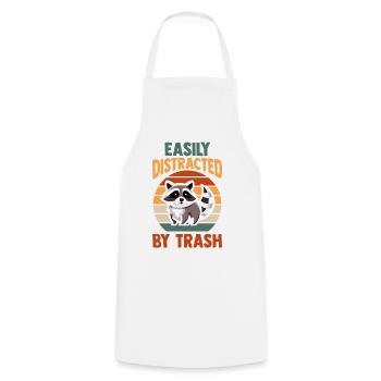 Trash Panda Raccoon - Cooking Apron - white - Front - AI Model Male 185 dark (185cm)