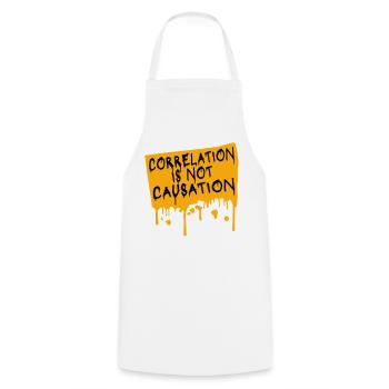 Correlation Is Not Causation Nerd Science - Cooking Apron - white - Front - AI Model Male 185 dark (185cm)