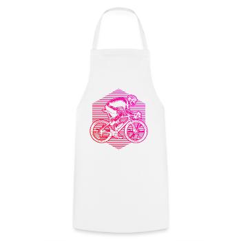 Gift idea for a road bike with road bike - Cooking Apron - white - Front - AI Model Male 185 dark (185cm)