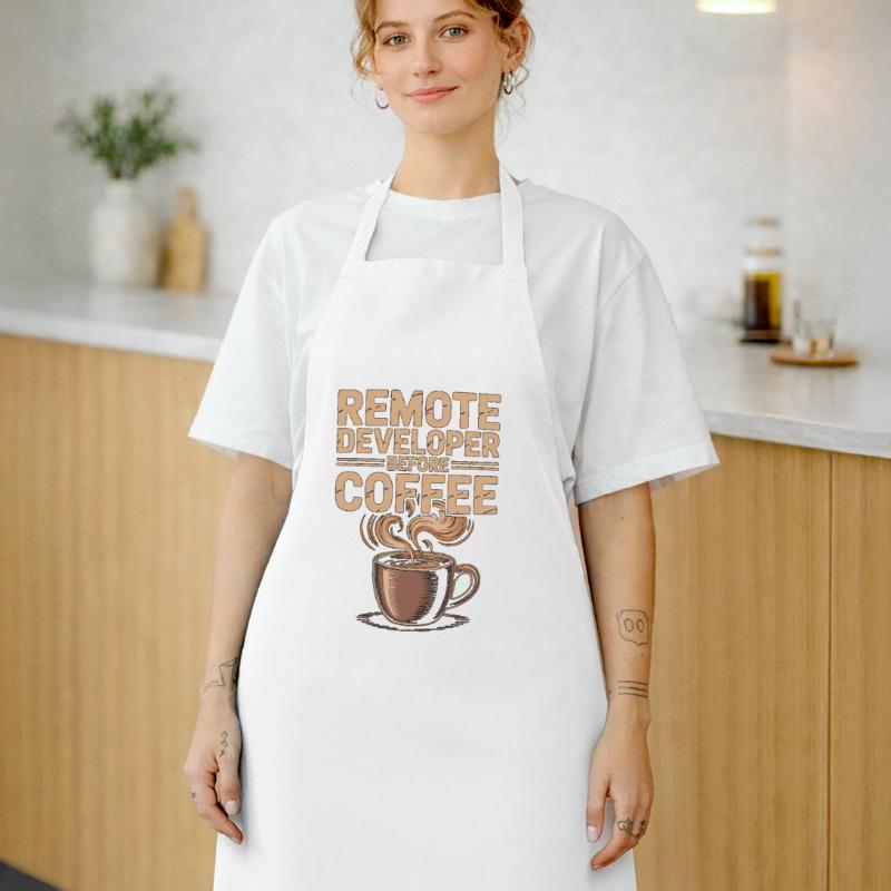 Remote Developer Before Remote Coder Coffee Lover Kochschürze