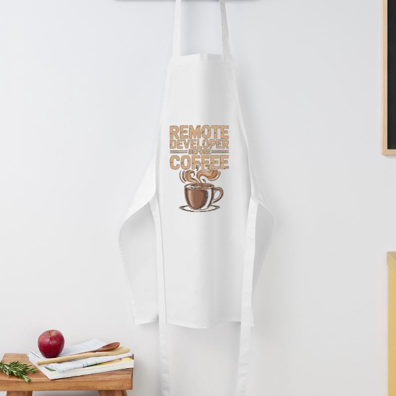 Remote Developer Before Remote Coder Coffee Lover Kochschürze