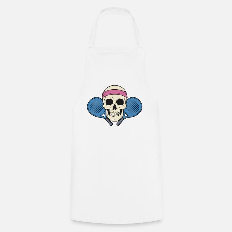 Crâne de Padel - Tablier de cuisine - blanc