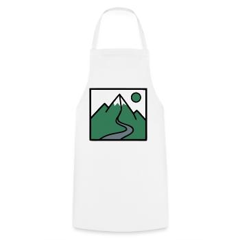Mountain Landscape Hiking Hiking Mountaineers - Cooking Apron - white - Front - AI Model Male 185 dark (185cm)