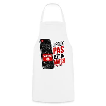J'Peux Pas J'Ai Match Télécommande Coupe Du Monde - Tablier de cuisine - blanc - Devant - AI Model Male 185 dark (185cm)