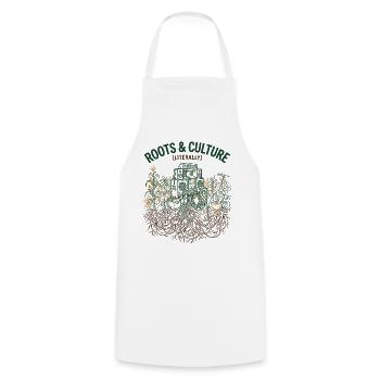 Roots And Culture - Cooking Apron - white - Front - AI Model Male 185 dark (185cm)
