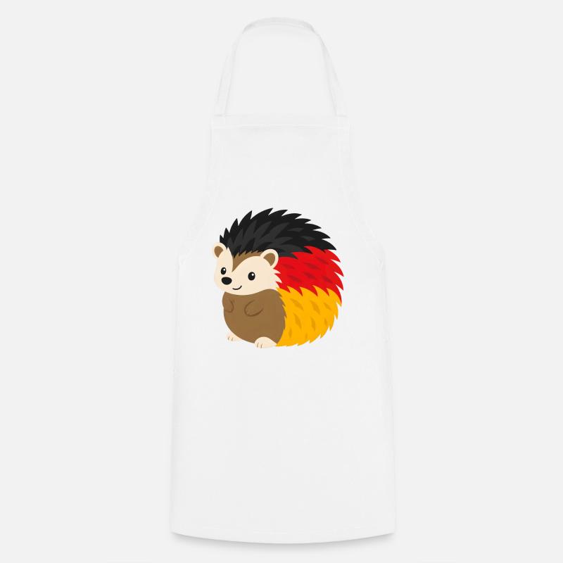 Rainbow Hedgehog Design - Cooking Apron - white