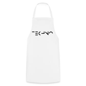 Logo de musique Minimal Techno - Tablier de cuisine - blanc - Devant - AI Model Male 185 dark (185cm)