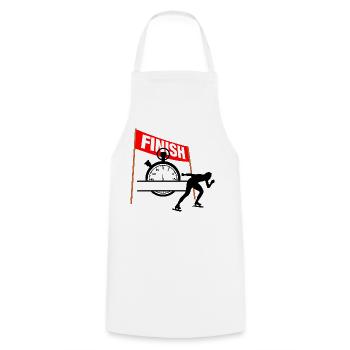 Skating Finish Time - Cooking Apron - white - Front - AI Model Male 185 dark (185cm)