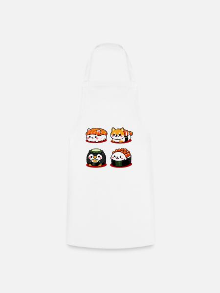 Kawaii Sushi Crew - Kochschürze - Weiß