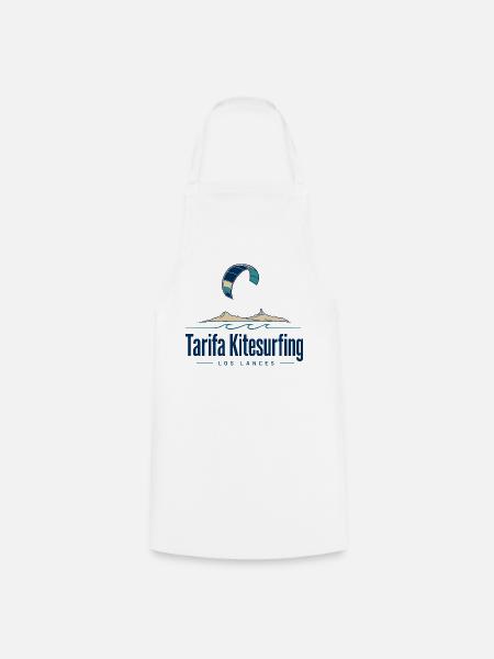 Tarifa Kitesurfing Logo Am Strand - Kochschürze - Weiß