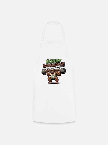 Sasquatch Squat Power - Kochschürze - Weiß