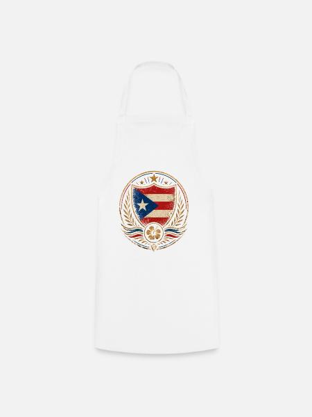 Puerto Rico Emblem Shield - Kochschürze - Weiß