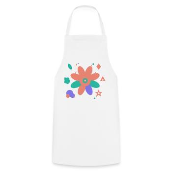 Colorful design of modern art - Cooking Apron - white - Front - AI Model Male 185 dark (185cm)