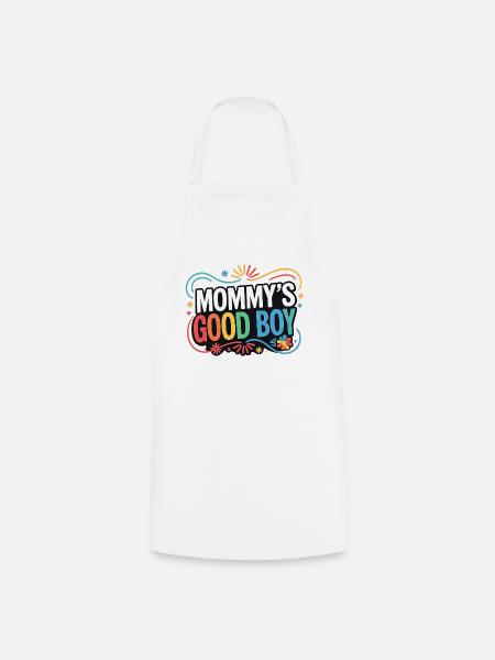 Mommy's Good Boy - Muttersöhnchen Retro Spruch - Kochschürze - Weiß