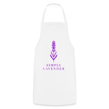 Einfach Lavendel - Kochschürze - Weiß - Vorne - AI Model Male 185 dark (185cm)