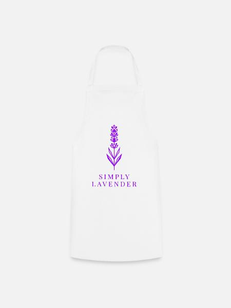 Einfach Lavendel - Kochschürze - Weiß