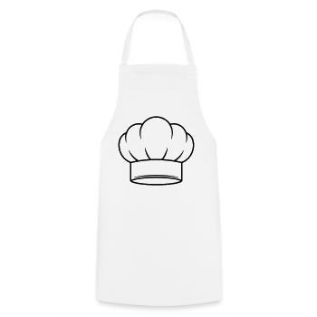 Chef Hat Vector Icon Design - Cooking Apron - white - Front - AI Model Male 185 dark (185cm)