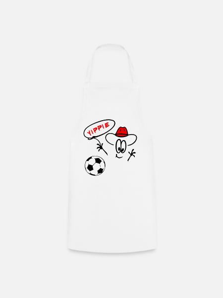 Cowboy Fußball  - Kochschürze - Weiß