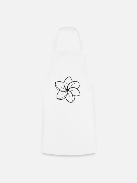 Frangipani-Blüte - Kochschürze - Weiß
