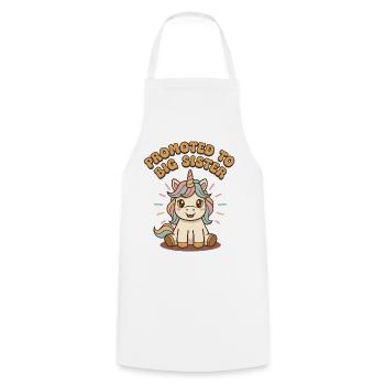 Gender Reveal Promoted To Big Sister Baby Shower - Cooking Apron - white - Front - AI Model Male 185 dark (185cm)