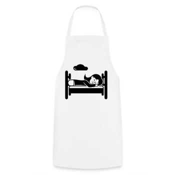Sleeping Tired - Cooking Apron - white - Front - AI Model Male 185 dark (185cm)