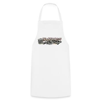 Motif rétro hip-hop Old School Flow - Tablier de cuisine - blanc - Devant - AI Model Male 185 dark (185cm)