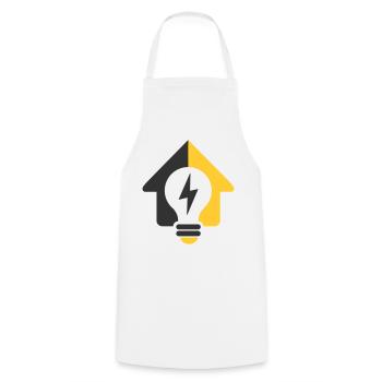 Elektro Haus Glühbirne Logo - Kochschürze - Weiß - Vorne - AI Model Male 185 dark (185cm)