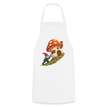 Le nain de la maison champignon tire la maison - Tablier de cuisine - blanc - Devant - AI Model Male 185 dark (185cm)