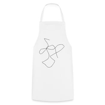 Art en ligne chaotique 3 - Tablier de cuisine - blanc - Devant - AI Model Male 185 dark (185cm)