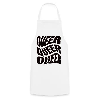 -2026-_LGBTQ_Queer_Queer_Queer - Kochschürze - Weiß - Vorne - AI Model Male 185 dark (185cm)