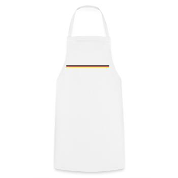 Germany Flag Line - Cooking Apron - white - Front - AI Model Male 185 dark (185cm)