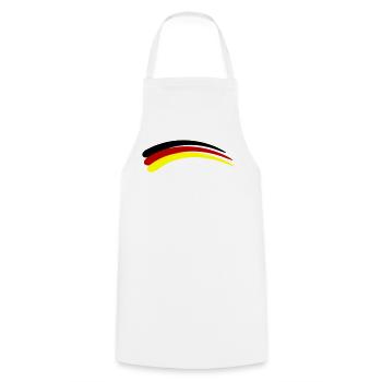 Deutschland Fahne Linie - Kochschürze - Weiß - Vorne - AI Model Male 185 dark (185cm)
