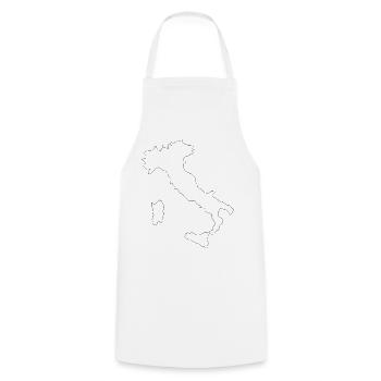 Italy map1 - Cooking Apron - white - Front - AI Model Male 185 dark (185cm)