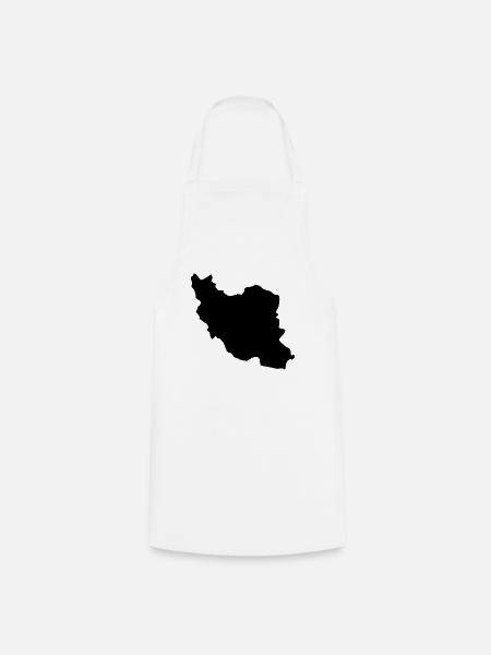 Iran-Karte - Kochschürze - Weiß