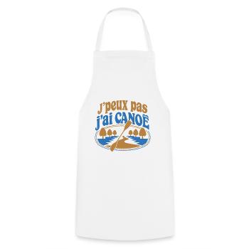 J’peux pas j’ai Canoë - Tablier de cuisine - blanc - Devant - AI Model Male 185 dark (185cm)